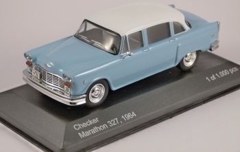 WBX202 - CHECKER Marathon 327 1964 tettuccio bianco cielo azzurro
