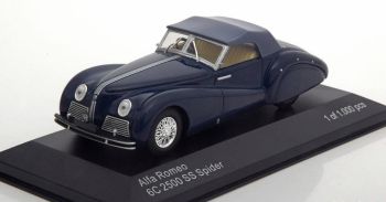 WBX219 - ALFA ROMEO 6C 2500 SS Spider cabriolet 1939 blu scuro
