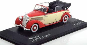 WBX224 - MERCEDES BENZ 230 (W153) cabriolet 1939 rosso beige laterali