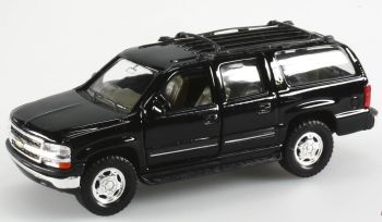WEL11352 - CHEVROLET Suburban doppia cabina nero giocattolo scatola di attrito danneggiato