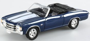 WEL18684 - CHEVROLET Chevette SS 454 convertibile aperto blu pull-back giocattolo