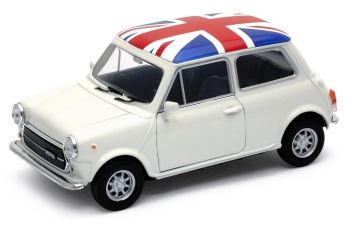 WEL22496UK-W - MINI COOPER 1300 bianca con bandiera inglese sul tetto