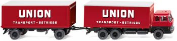 WIK045701 - HANOMAG Henschel 6x4 box portapacchi rigido con rimorchio Union box rigido a 2 assi