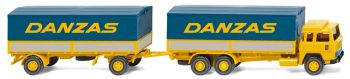 WIK047501 - Portatelone MAGIRUS 235D 6x4 con rimorchio telonato a 2 assi a cassone Danzas
