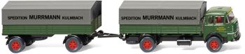 WIK048601 - KRUPP 806 Pausbacke 4x2 pianale ribassato con rimorchio ribassato a 2 assi Spedition Murrmann