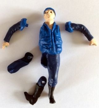 WM085B - Personaggio salire le scale Blu